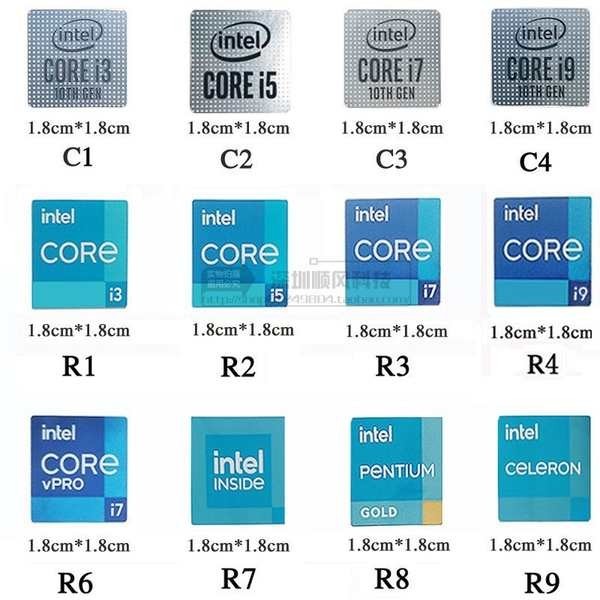 สติกเกอร์โลโก้ 10 11th Generation CPU intel COREi3 i5 i7 i9 สําหรับติดตกแต่งโน้ตบุ๊ก