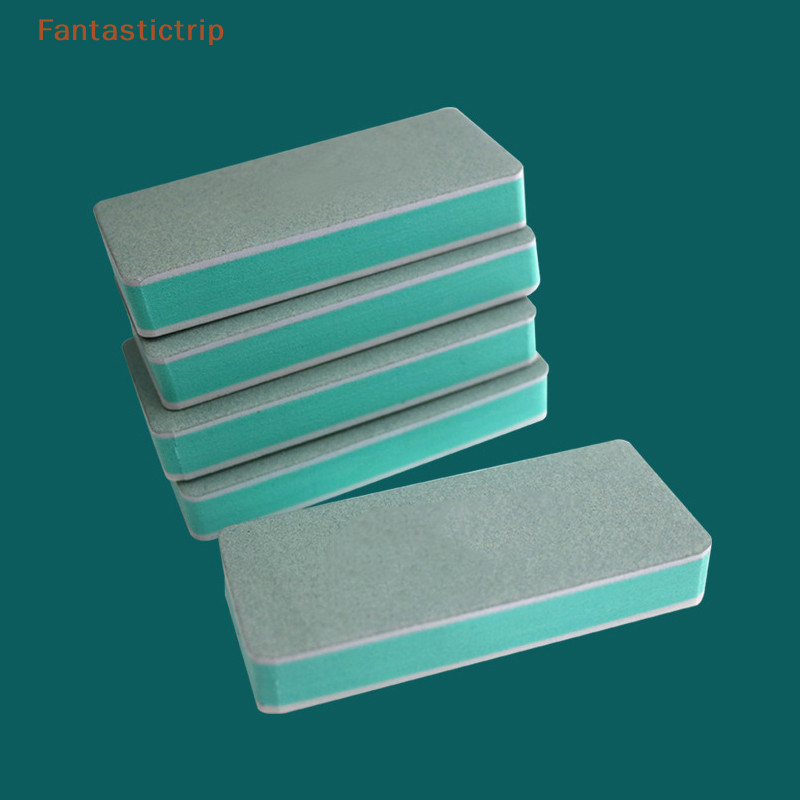Fantastictrip บัฟเฟอร์เล็บ 10 ชิ้น 600/3000 กริต ขัดแต่งเล็บมือ/เท้า สําหรับเจล UV พร้อมตะไบและบล็อกดูแลเล็บแฟชั่น