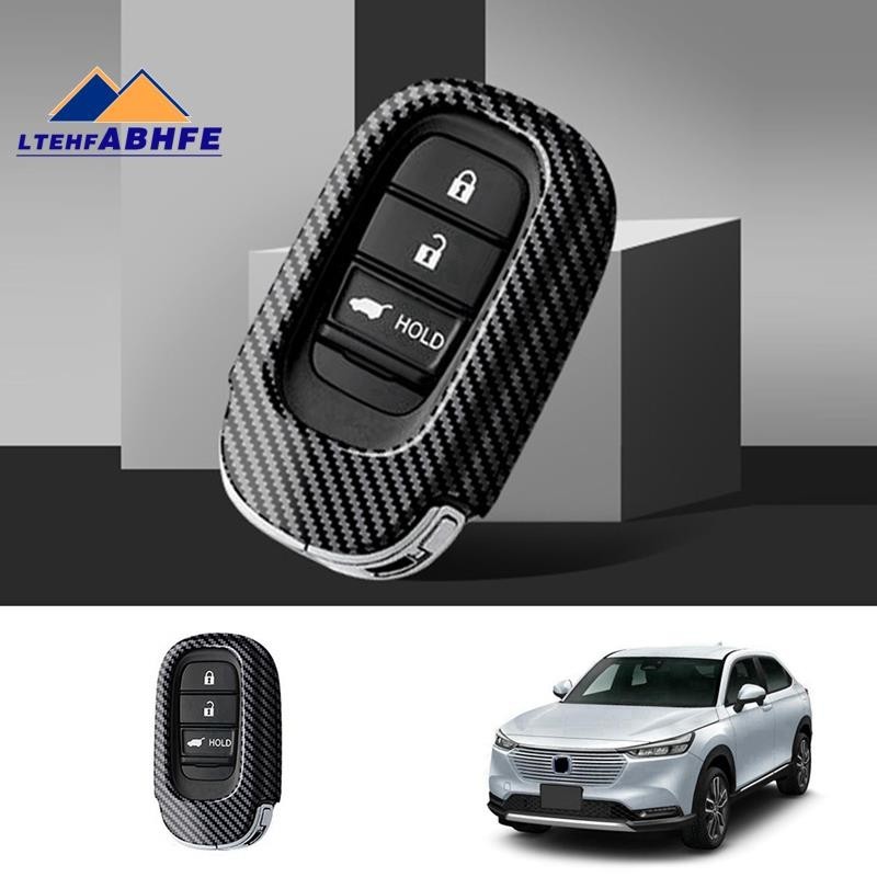 『ltehfabhfe』เคสกุญแจรถยนต์ คาร์บอนไฟเบอร์ อุปกรณ์เสริม สําหรับ Honda Vezel 2021