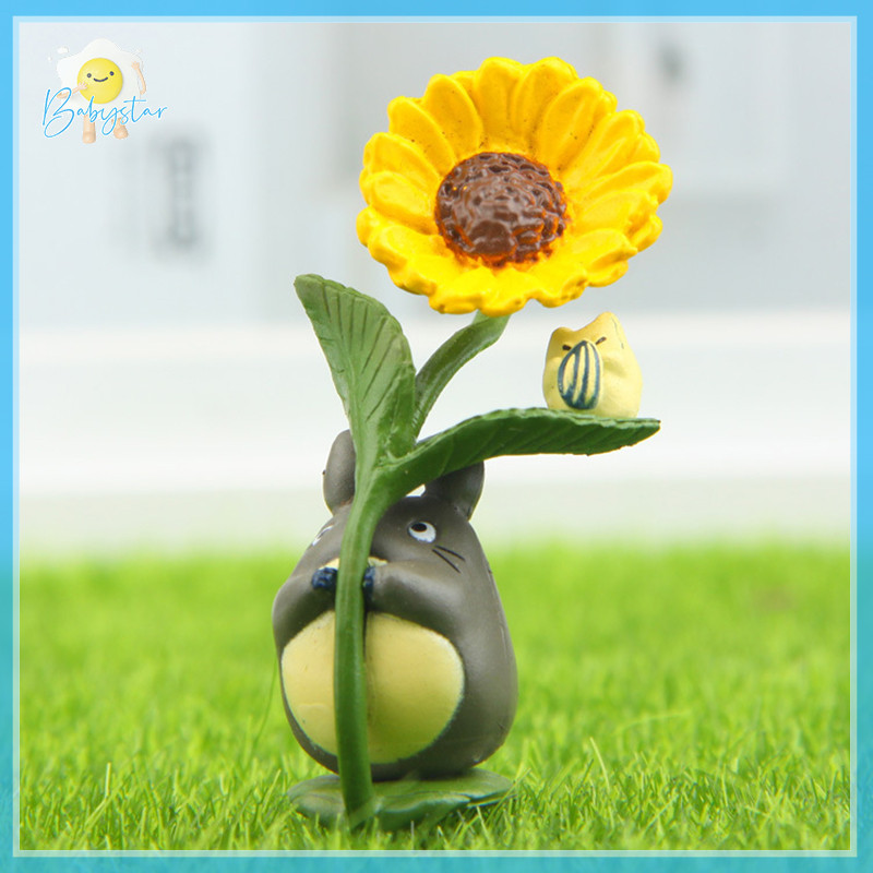 Ithtt> ใหม่ ตุ๊กตาฟิกเกอร์ PVC รูปการ์ตูนดอกทานตะวัน สามมิติ DIY สําหรับตกแต่งสวน