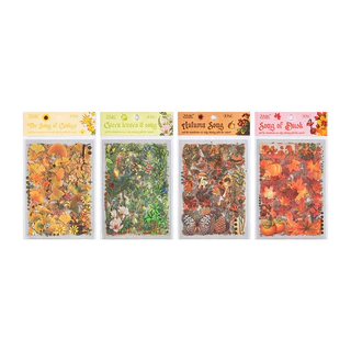 Journamm สติกเกอร์ PET ลายดอกไม้ และใบไม้ สําหรับตกแต่งสมุดภาพ เครื่องเขียน 8 ชิ้น ต่อแพ็ค