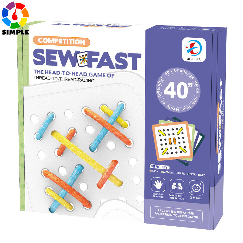 Fat Brain Toys Sew Fast - Fast-Paced Match-The-Picture Brainteaser Game, Ages 8+