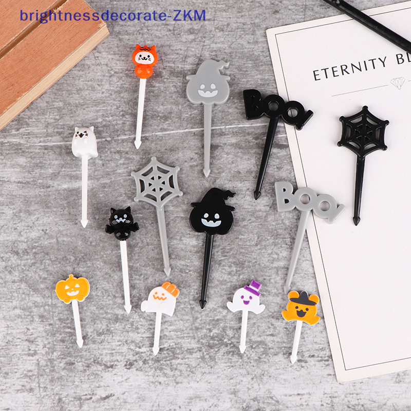 [Brightdecorate] ส้อมจิ้มผลไม้ ค็อกเทล ฮาโลวีน แฟชั่นสร้างสรรค์ สําหรับเด็ก 1 แพ็ค [TH]