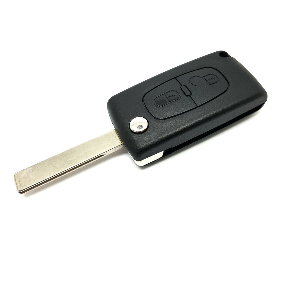 เคสกุญแจรถยนต์ แบบพับได้ 2 ปุ่ม สําหรับ Peugeot 207 307 407 308