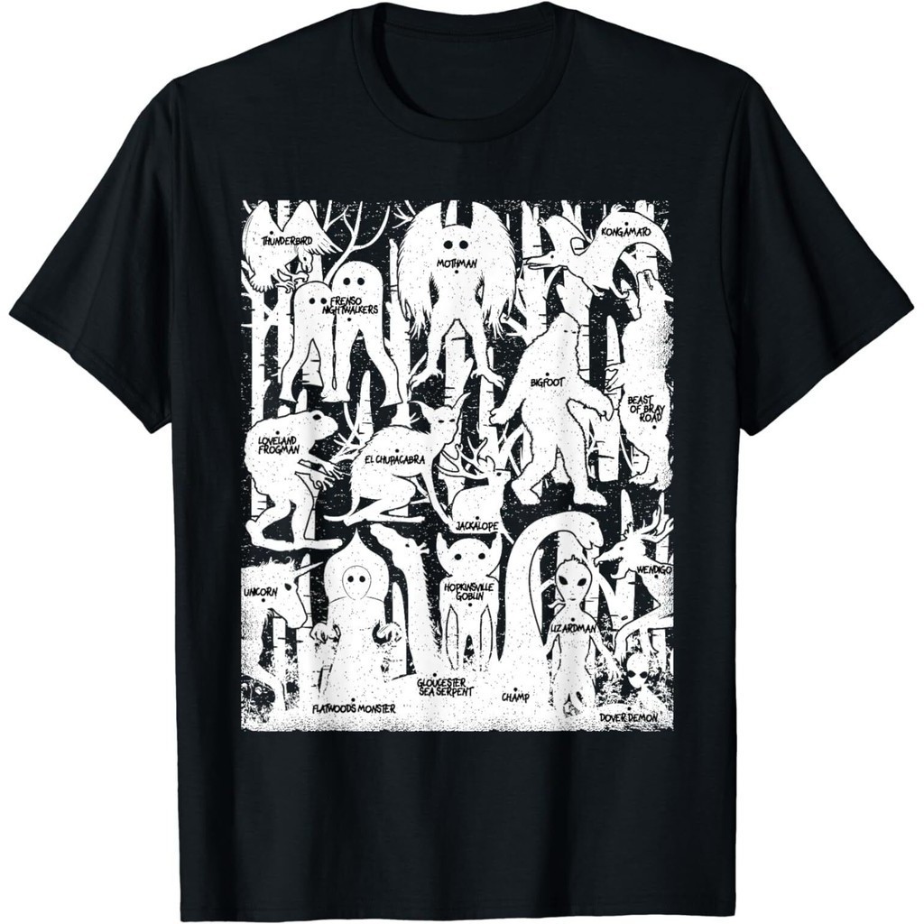 ใหม่จํากัด Bigfoots Mothman Dogman Wendigo และ Monsters Cryptid Tee S3Xl