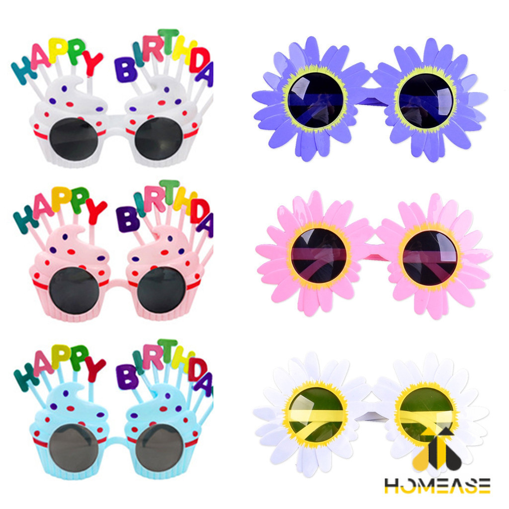 HA แว่นตาวันเกิด แว่นตาแฟชั่น งานปาร์ตี้ แว่นเค้ก ดอกเดซี่น้อย Party glasses