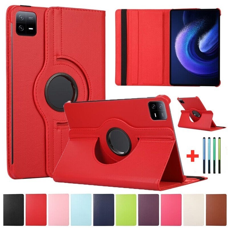 สําหรับ Xiaomi Pad 6S Pro 12.4 นิ้ว 2024 360° เคสหนัง PU ฝาพับ หมุนได้ สําหรับ Folio