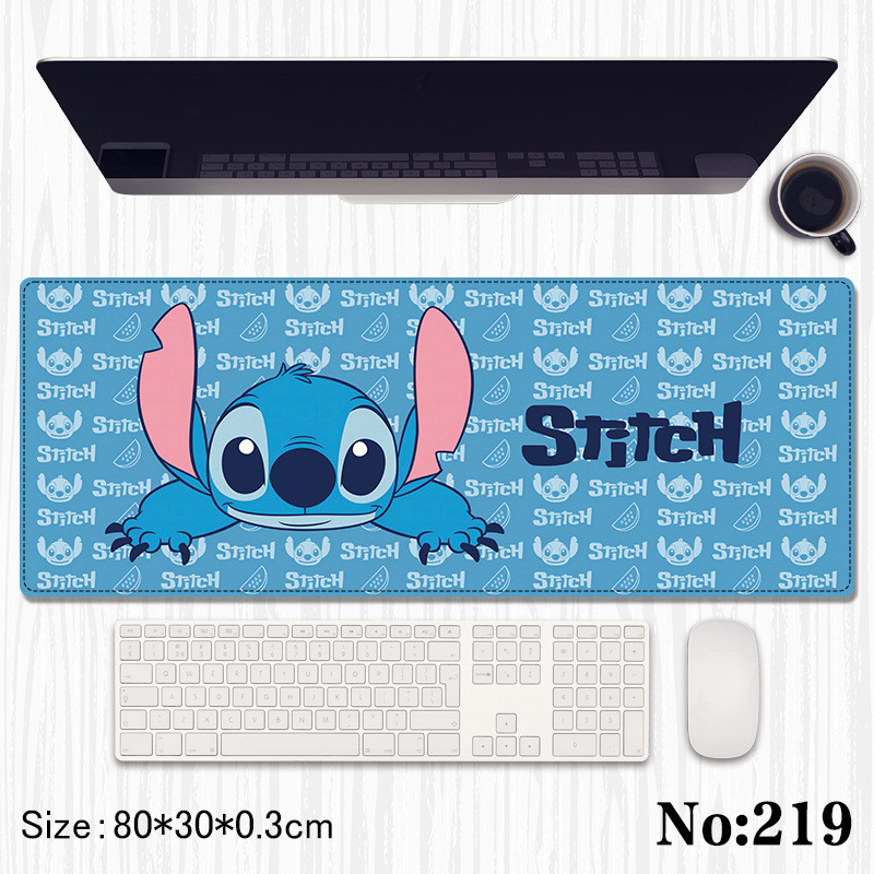 30 *80 ซม. Kawaii Stitch อะนิเมะแผ ่ นรองเมาส ์ ขนาดใหญ ่ PC การ ์ ตูนอุปกรณ ์ เสริมสําหรับเล ่ นเกม Protector สํานักงานแล ็ ปท ็ อปลื ่ น Gamer ตู ้ โต ๊ ะพรม