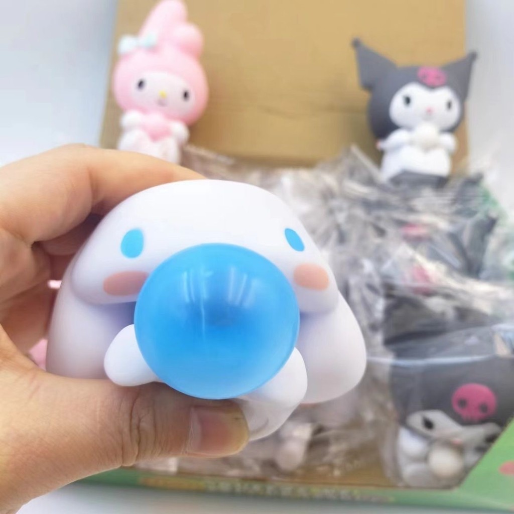 Sanrio Kawaii Melody Decompression Kuromi Cinnamoroll ความเครียดบรรเทา Squishy Bubble การ ์ ตูนเด ็ กมือหยิกของเล ่ น