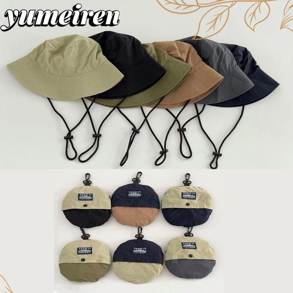 Yumeiren Packable Hat, Sunscreen Anti-UV Fisherman Hat, Mountaineering Waterproof Quick-drying Visor Basin Hat Women