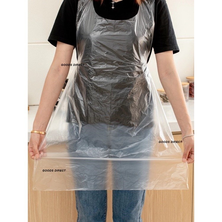 พลาสติกกันเปื้อน เอี้ยม เสื้อกันเปื้อน แบบใช้แล้วทิ้ง ชุด 25 ชิ้น