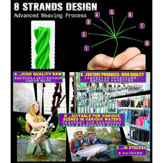 Bakawa สายตกปลา 8 Strands 300M 500M 1000M 100 % PE Multifilament Smooth Sea น ้ ําเค ็ มสาน Fly ปลาคาร ์ พสายไฟตกปลา Braided Line ตกปลา Lure Line