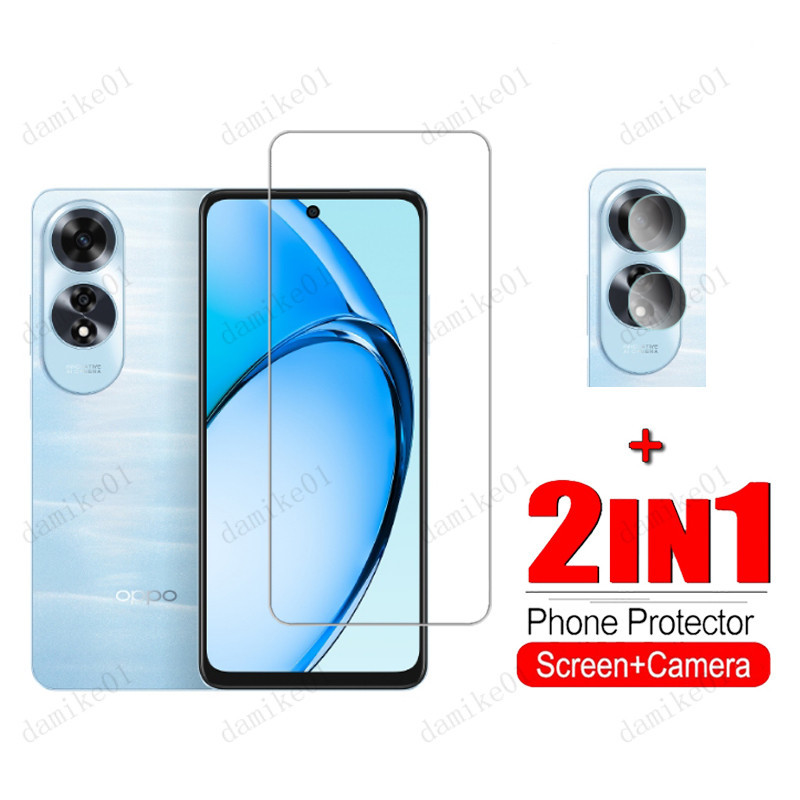 2 in 1 OPPO A60 ฟิล์มกระจกนิรภัย HD ป้องกันหน้าจอ OPPO A96 A95 A94 A76 A74 A78 A98 5G A18 A38 A58 A57 A55 A54 A17 A17k A16 A16k A16k A15 A15 A15 A15 A15 A15s A15 A12 A9 A5 2020 9H ฟิล์มป้องกัน