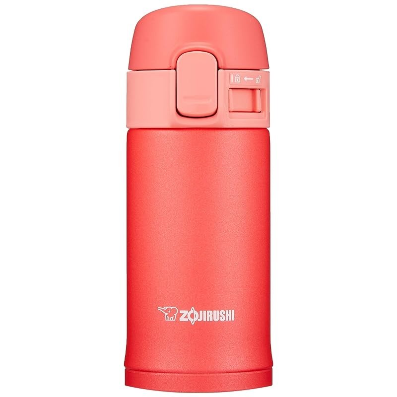 Zojirushi stainless steel bottle direct drinking 200ml one-touch open type coral pink SM-PC20-PV