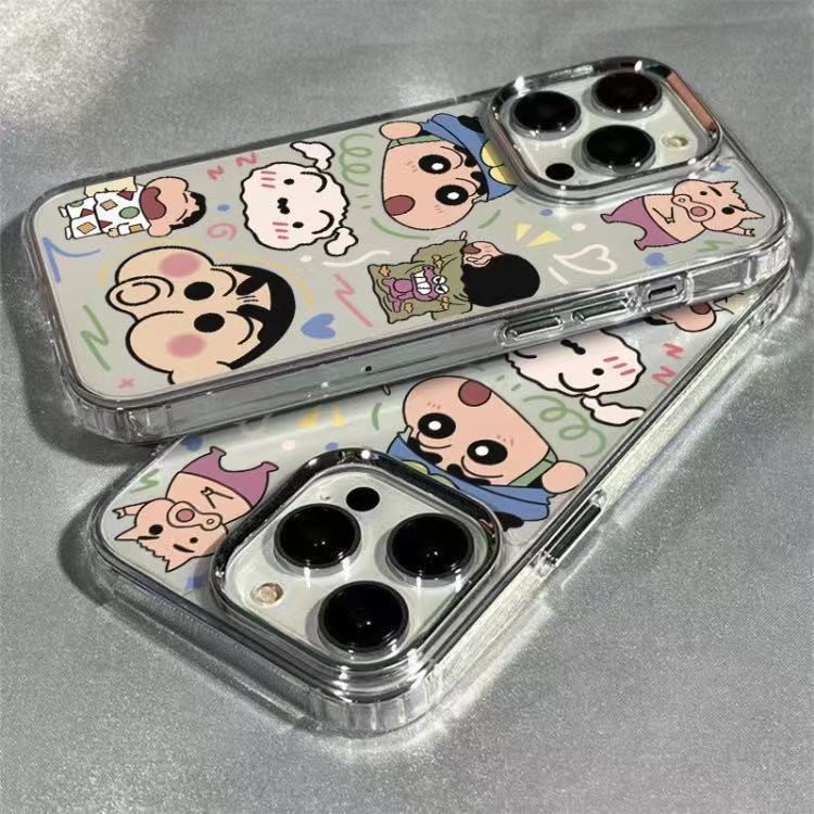Duzui Shin-Chan เหมาะสําหรับ Apple 15promax เคสโทรศัพท ์ iPhone13 ทนต ่ อแรงกระแทก xs รวมทุกอย ่ าง 8plus Soft xr