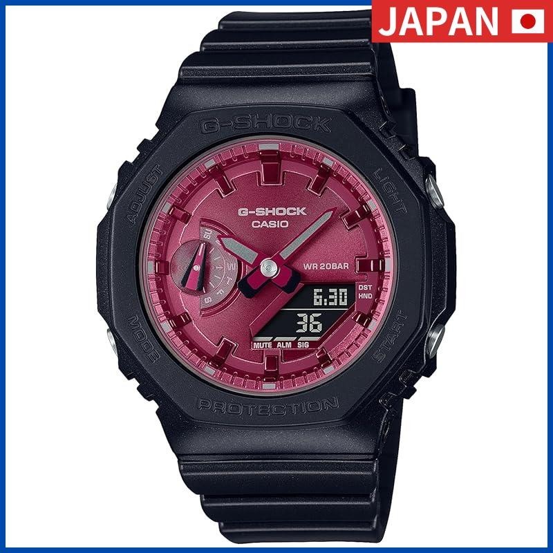 Casio G-Shock Watch Mid-Size Model Black &amp; Red GMA-S2100RB-1AJF for Women from Japan