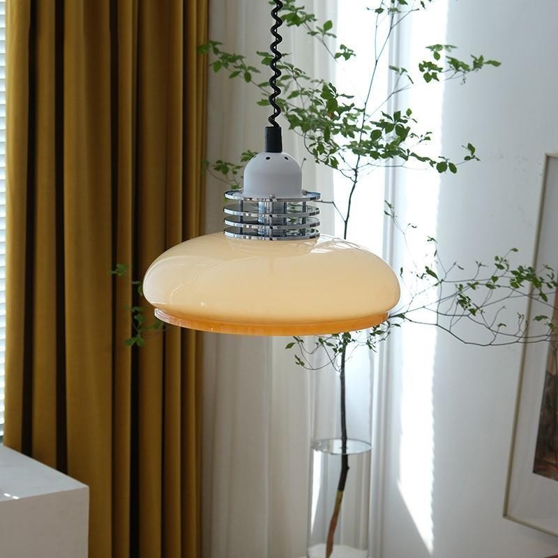 ปรับได้ โคมไฟระย้า ภาษาฝรั่งเศส led สีครีม ไฟห้อย โคมไฟระย้าบาร์ร้านอาหารญี่ปุ่น