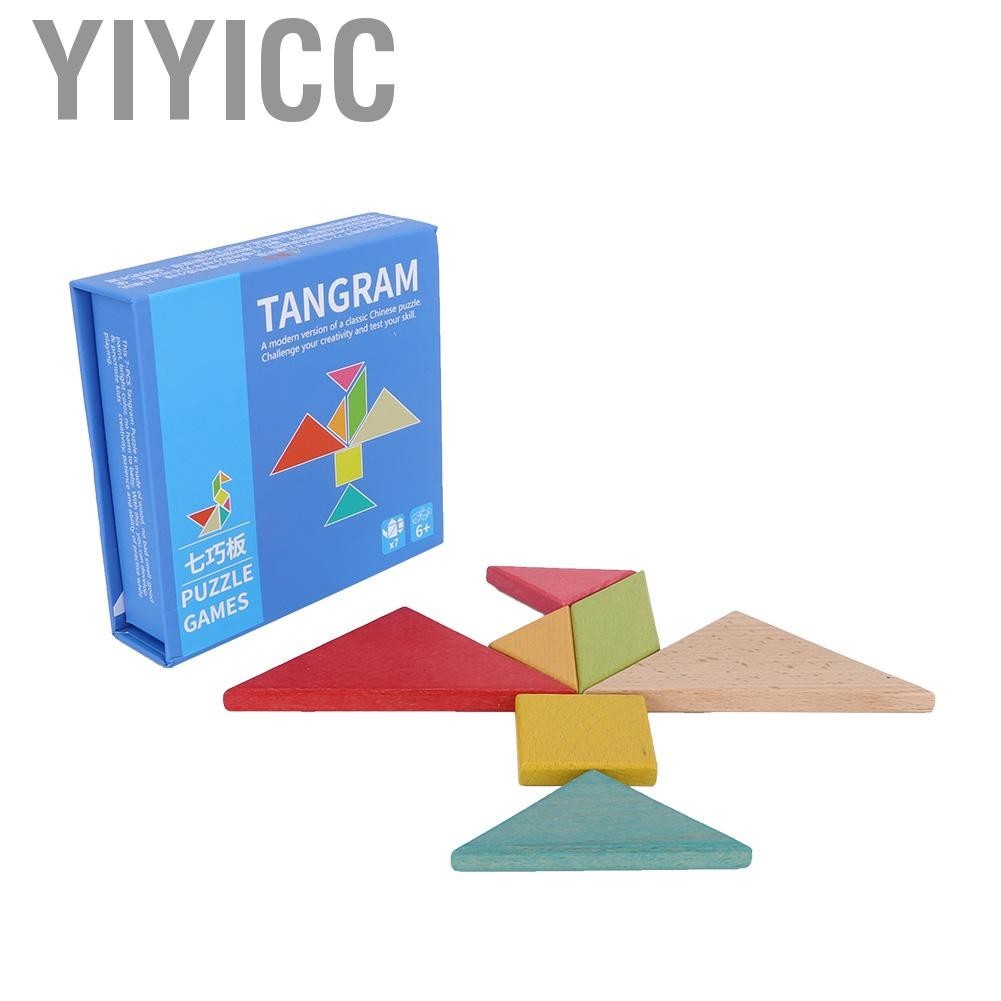 Yiyicc Tangram  Early Education with Photo Book Building Blocks High Quality Smooth Surface School for Home