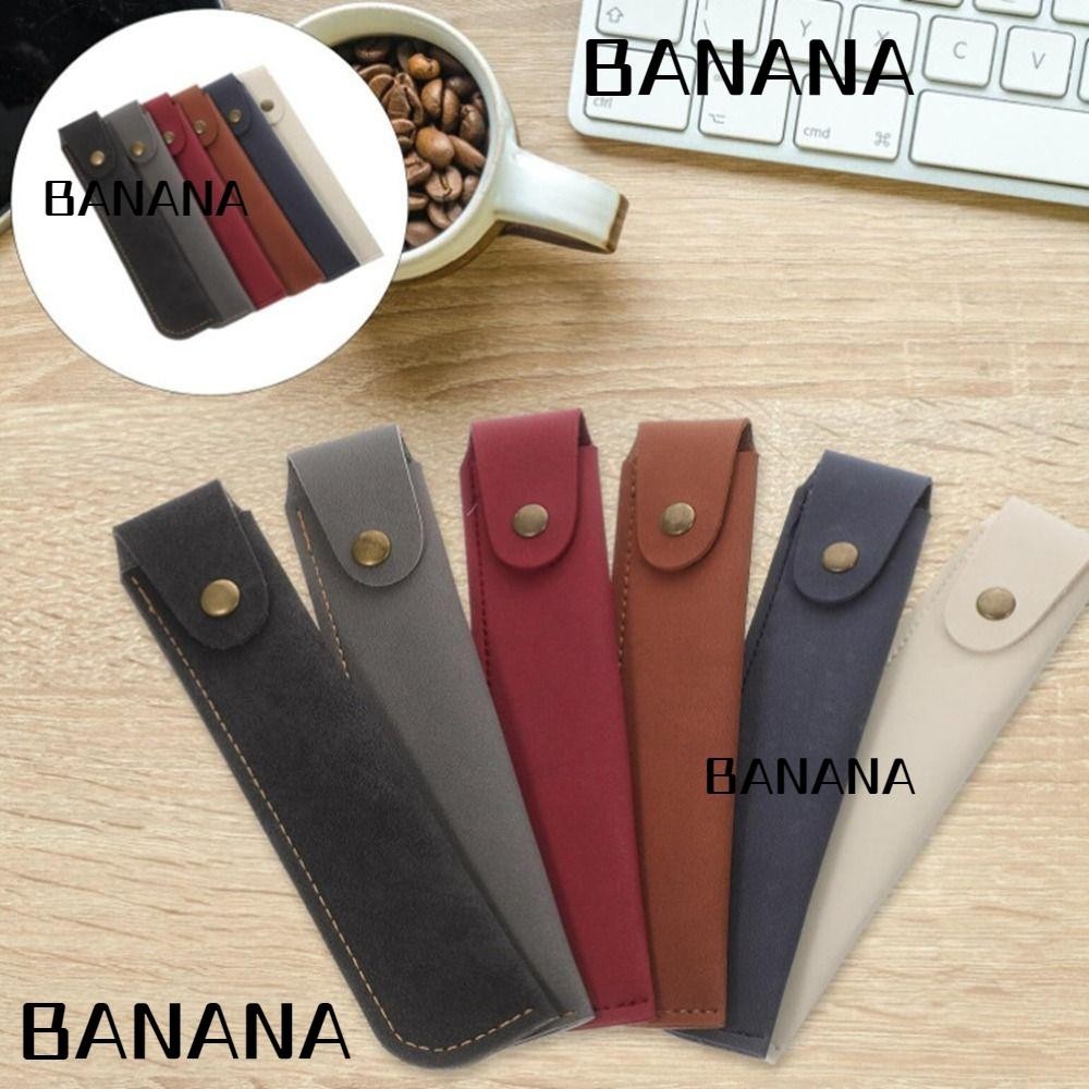 ที่ใส่ปากกา กล้วย1, กระเป๋าดินสอแฮนด์เมดน้ําหนักเบา, ที่ใส่เครื่องเขียนหนัง ปู่ ฝาครอบป้องกันปากกาสร้างสรรค์สํานักงานโรงเรี