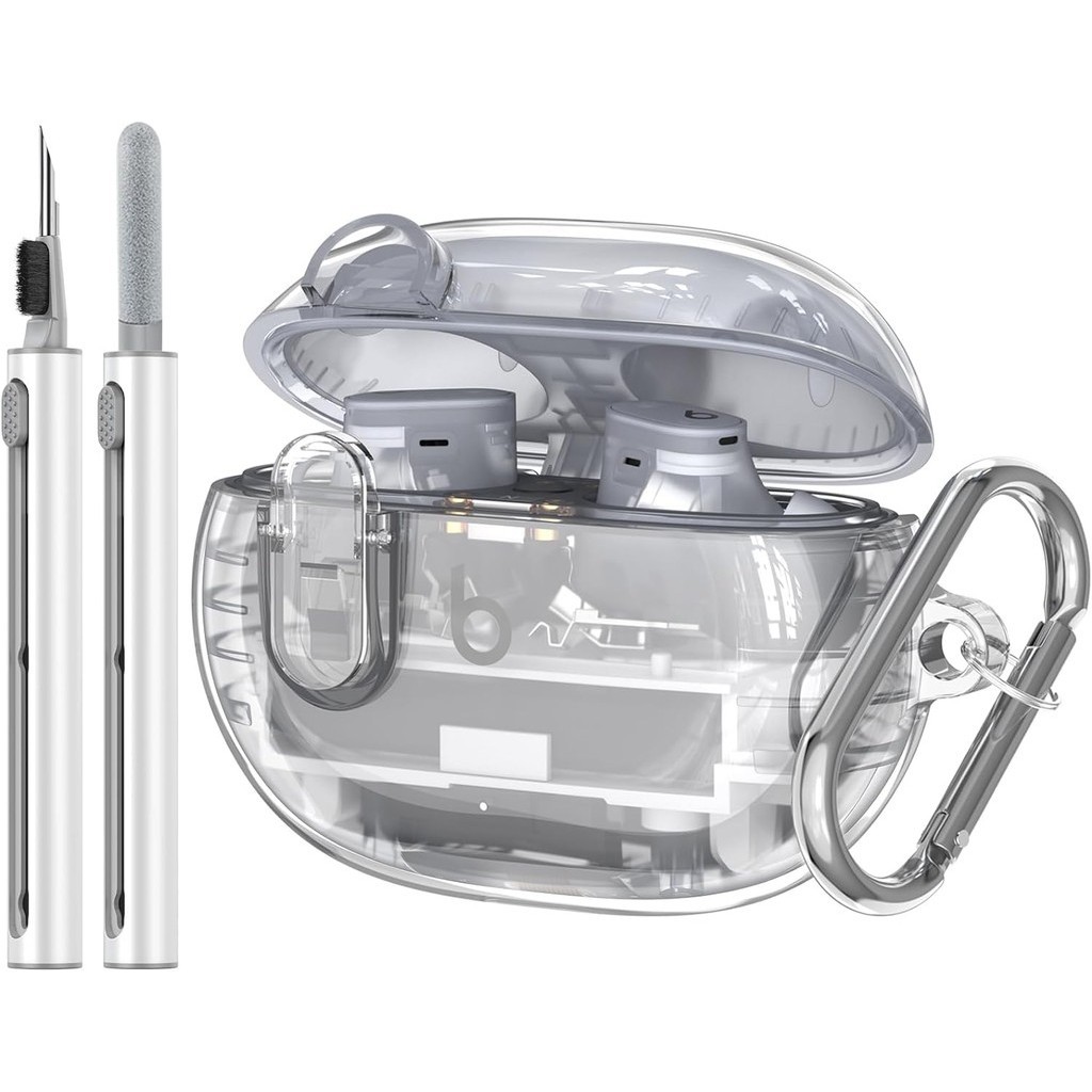 เคส Beats Studio Buds/Studio Buds Plus แบบใส 2021/2023 พร้อมชุดทําความสะอาด, ฝาครอบเคสป้องกัน Secure