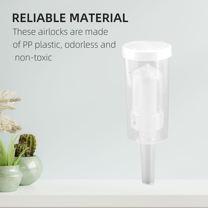 ชุดล็อคลมสําหรับหมัก, 20 ชิ้นซิลิโคน แหวนยาง และ แอร์ล็อค พลาสติก 6 ชิ้นสําหรับรักษา, การต้มเบียร์, ทําไวน์, หมักกะหล่ําปลีดอง, - รูปที่ 2