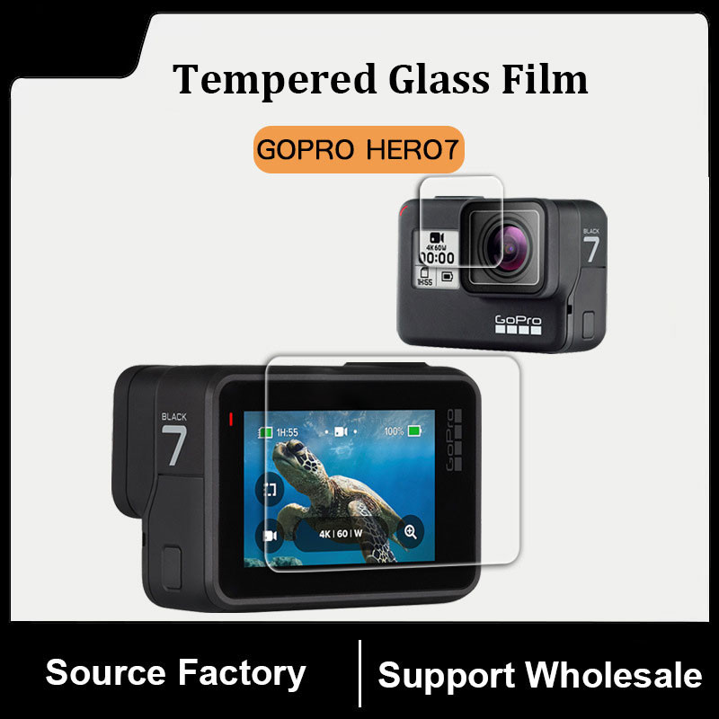 Hd ฟิล์มกระจกนิรภัยป้องกันหน้าจอสําหรับ Gopro Hero 7 อุปกรณ์เสริมสําหรับกล้อง Gopro Hero7
