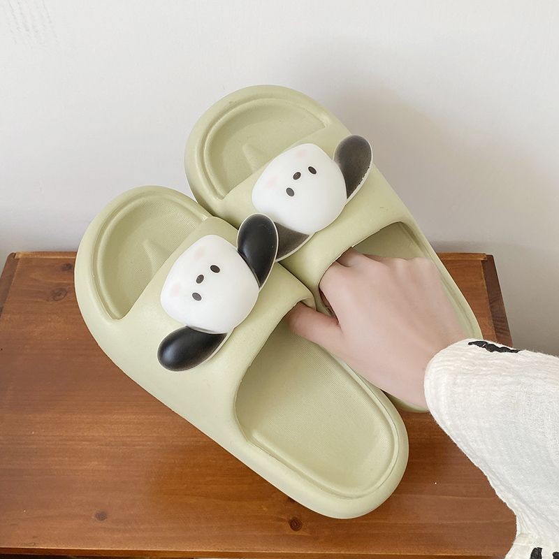 [4 สี] รองเท้าแตะหนา Soled Pacha Dog รองเท้าแตะในร่มในครัวเรือนรองเท้าแตะห้องน้ําคู่กันลื่น