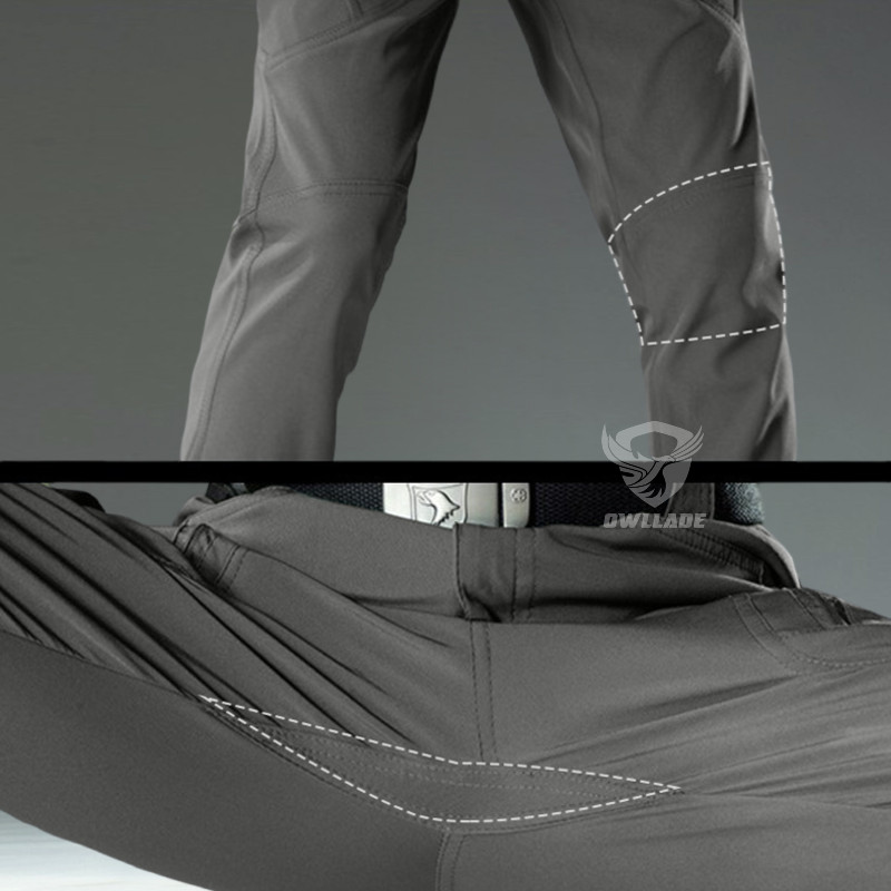 Owllade กางเกงคาร์โก้ยุทธวิธีสีดําสําหรับผู้ชายสีน้ําเงิน IX7 A01 2T