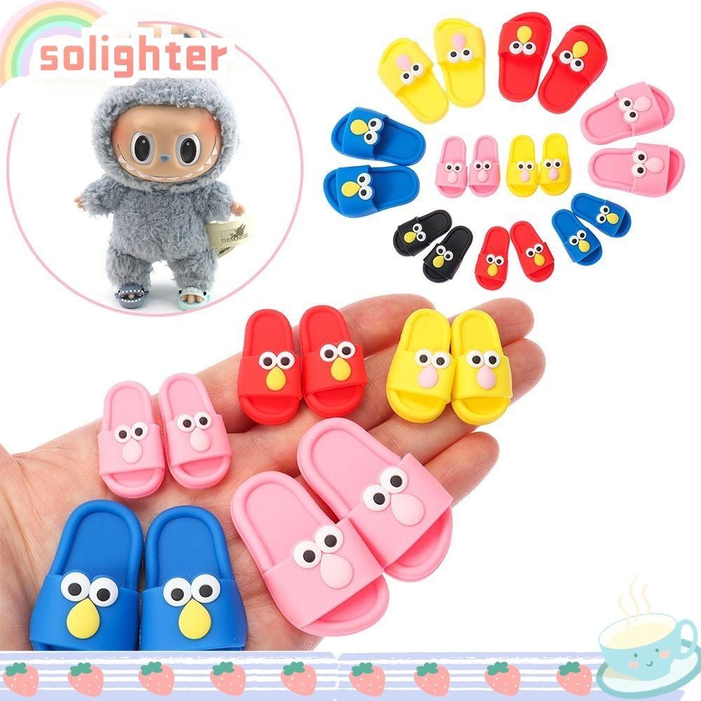 รองเท้า SOLIGHTER Labubu Doll, Labubu Time To Chill Filled|รองเท้าแตะตุ๊กตา, ตุ๊กตา EXO KPOP ตุ๊กตา JP 1/6 ตุ๊กตา BJD ตุ๊กตาอุปกรณ์เสริม