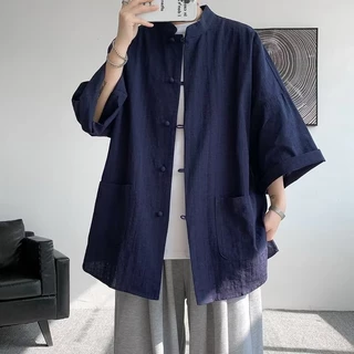 Hillsayn เสื้อ ผ้าลินินใหม่สำหรับบุรุษรีโทรหลายแขนสั้น