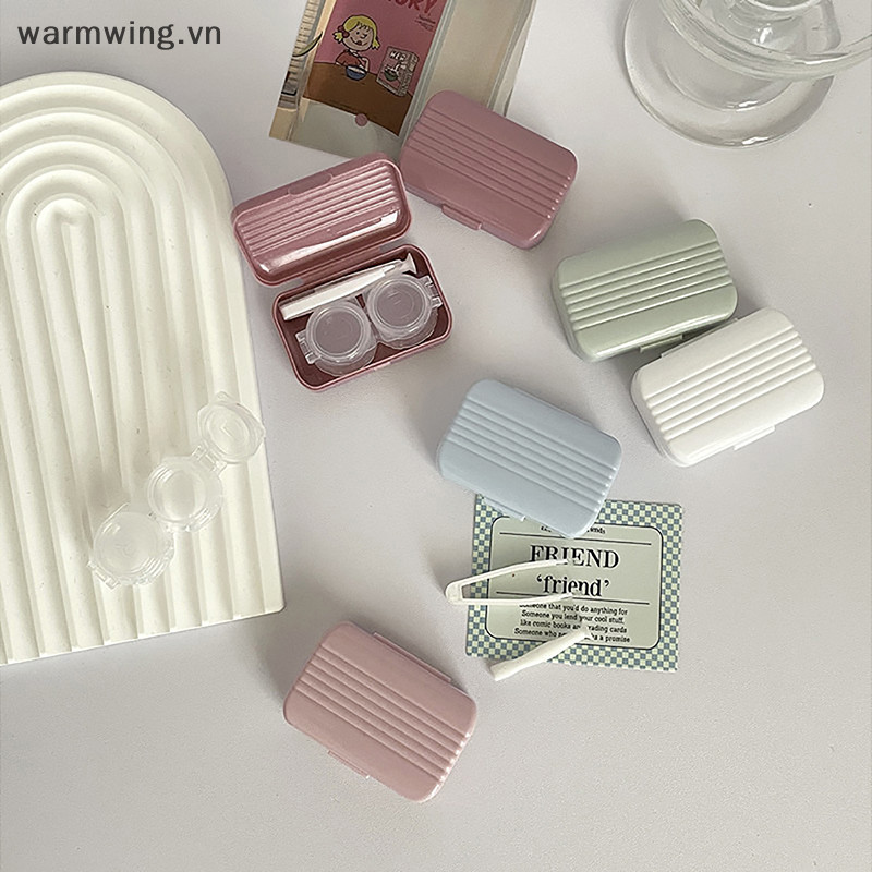 Warmwing Candy Color กล่องคอนแทคเลนส์แบบพกพาสําหรับเด็กผู้หญิง Minimalist คอนแทคเลนส์ชุด Contact VN