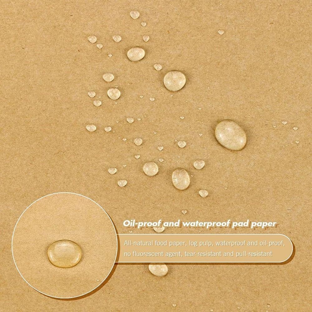 Epoch 100 ชิ้น Deli Wax Paper Sheet, Greaseproof Disposable Sanwich Wrappering Paper, Cookie Mats กระดาษห่ออาหารสีน้ําตาล - รูปที่ 6