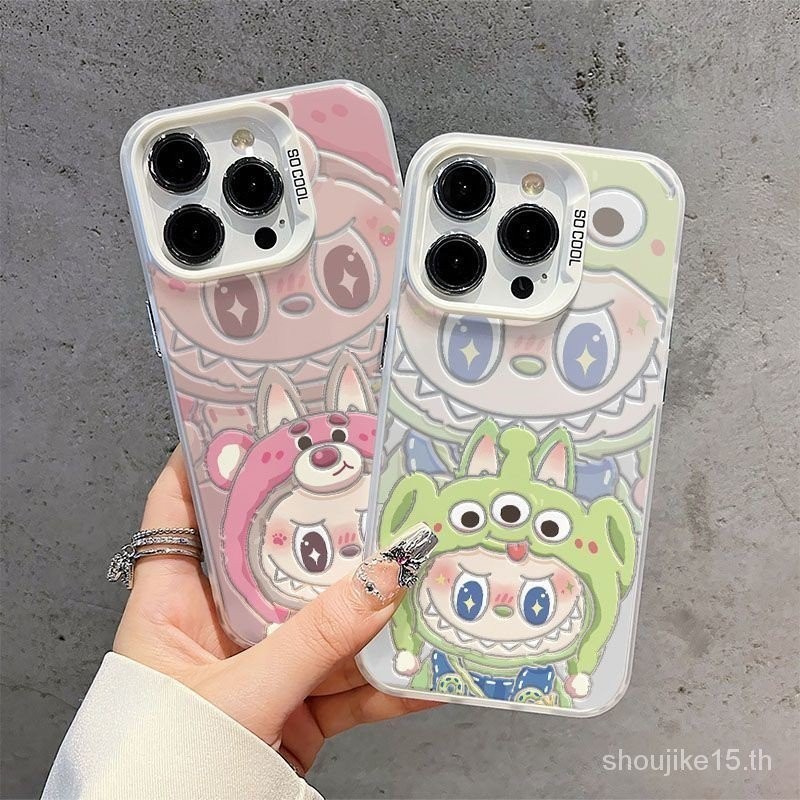 Monster LABUBU สําหรับ iPhone 11/12/13/14/15 Pro max กรณีแฟชั ่ นกันกระแทกซิลิโคนเคสแข ็ งสําหรับ iPhone 11,12,13,14,15,11PM,12PM,13PM,14PM,15PM เคสโทรศัพท ์