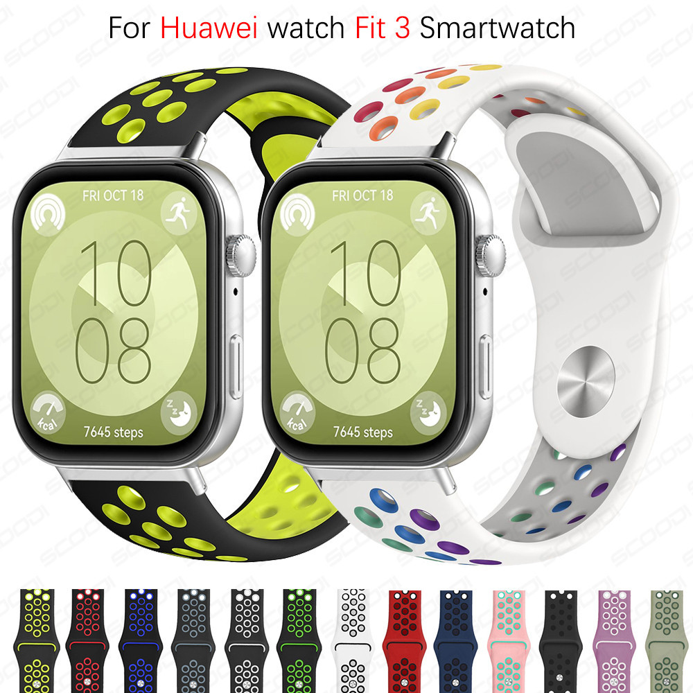 สายรัดซิลิโคนสําหรับ Huawei Watch Fit 5 / Fit 5 Pro / Fit 4 / Fit 4 Pro / Fit 3 สมาร์ทวอท์ชกีฬานาฬิกาข้อมือ Band