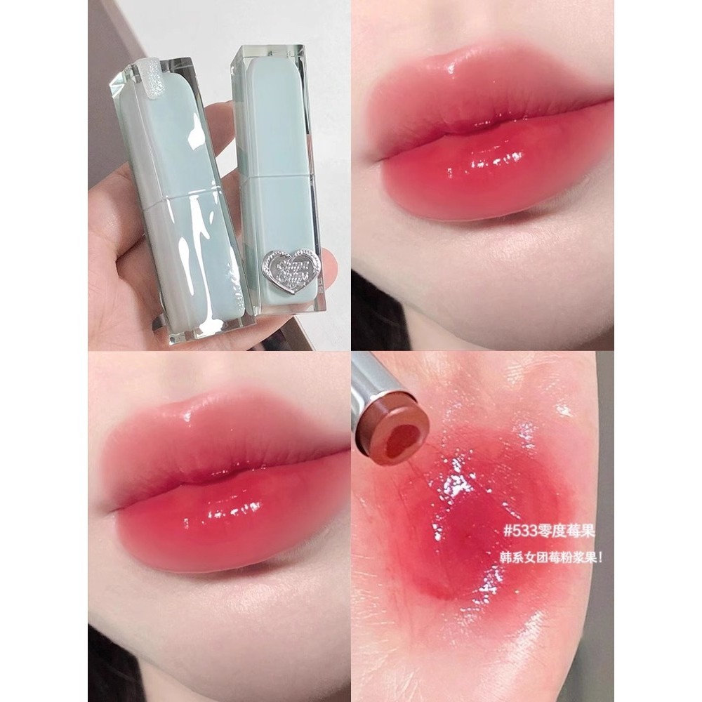 Joocyee × Jewel Pearl Frozen Lipstick Mirror Lip Glaze Moisturizing and Maintaining Color Lip Care