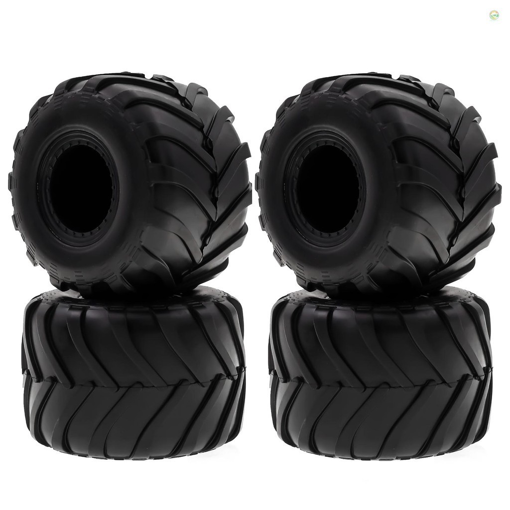 รีโมทคอนโทรล Crawler ยางรถยางสีดํา 4PCS 72 * 49 มม.สําหรับ Axial SCX24 FMS FCX24 AX24 1/24 รีโมทคอนโ