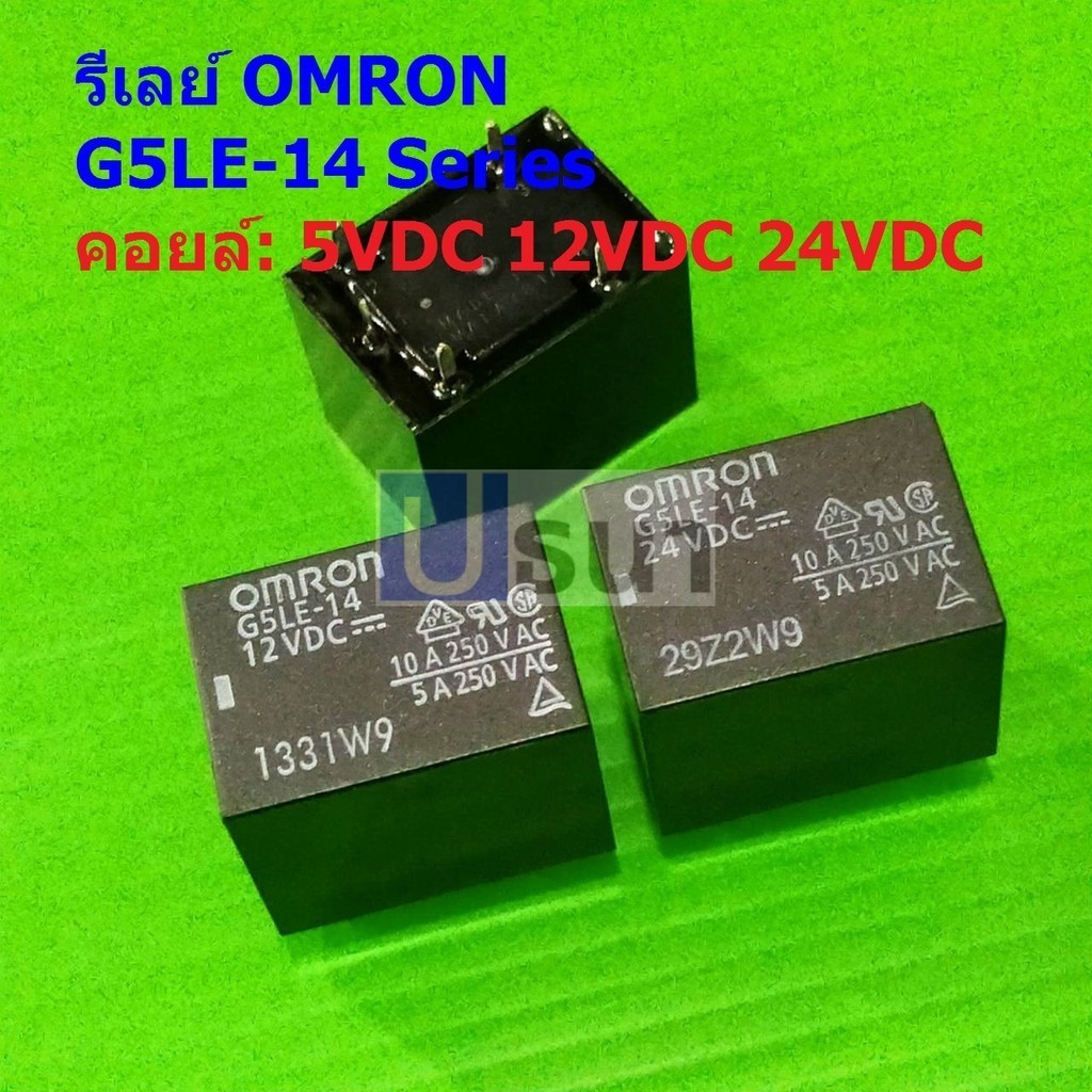 Relay รีเลย์ Omron แท้ คอยล์ 5VDC 12VDC 24VDC 5Pin G5LE-14 #G5LE-14 5P Omron (1 ตัว)