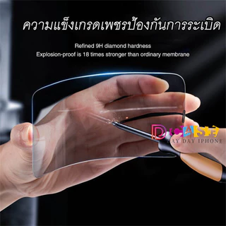 ฟิล์มกระจกนิรภัยกันเสือก สำหรับรุ่น For iPhone 17 16 15 Pro Max 11 14 12 13 Mini 6 7 8 Plus SE X XR XS Max ฟิล์มกันเสื