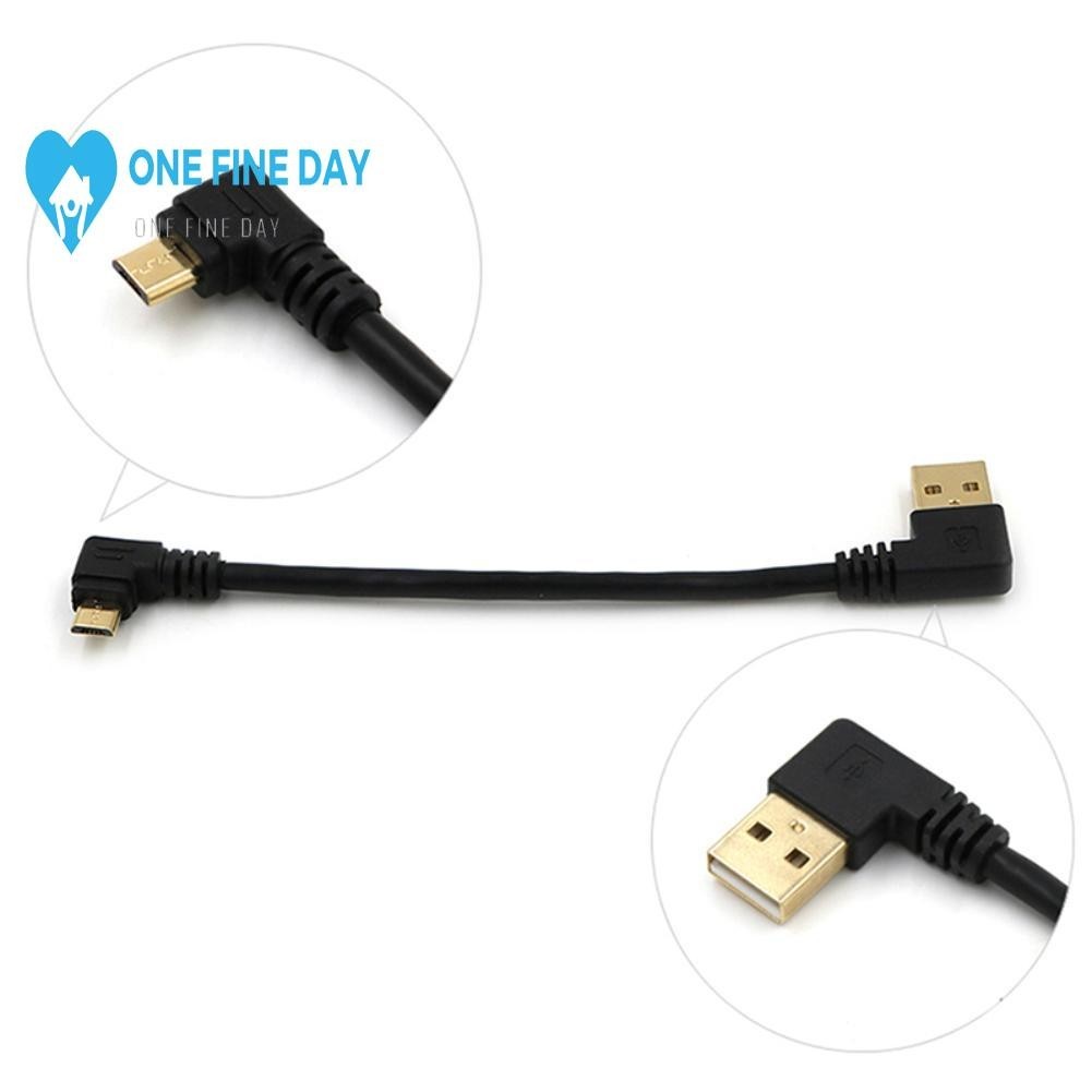 90 องศา 15 ซม.ข ้ อศอกคู ่ Micro USB Data Cable ไนลอนถัก Fast สายชาร ์ จสําหรับ Android E1R2