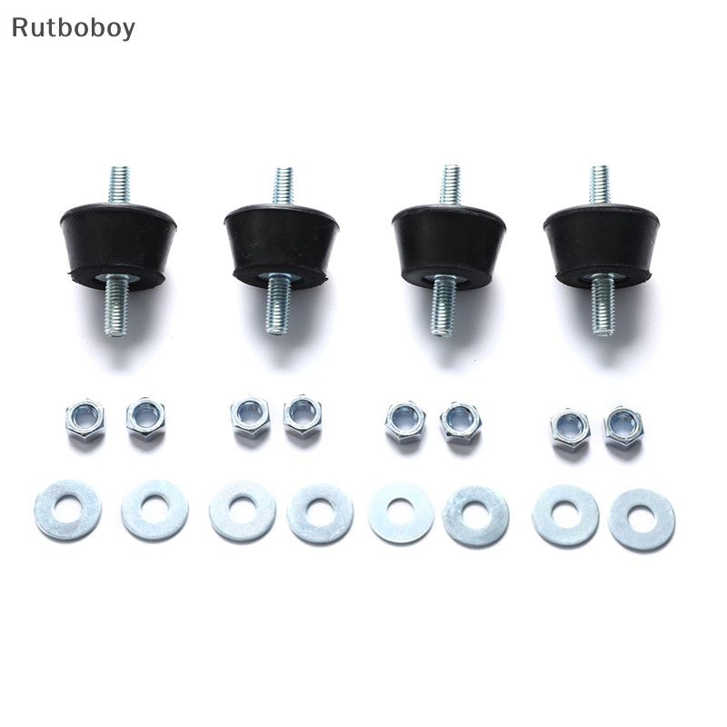 [ Rut ] 4 ชิ ้ นป ้ องกันการสั ่ นสะเทือนยาง Mount Damper Shock Pad เบาะสําหรับเครื ่ องปรับอากาศ COD