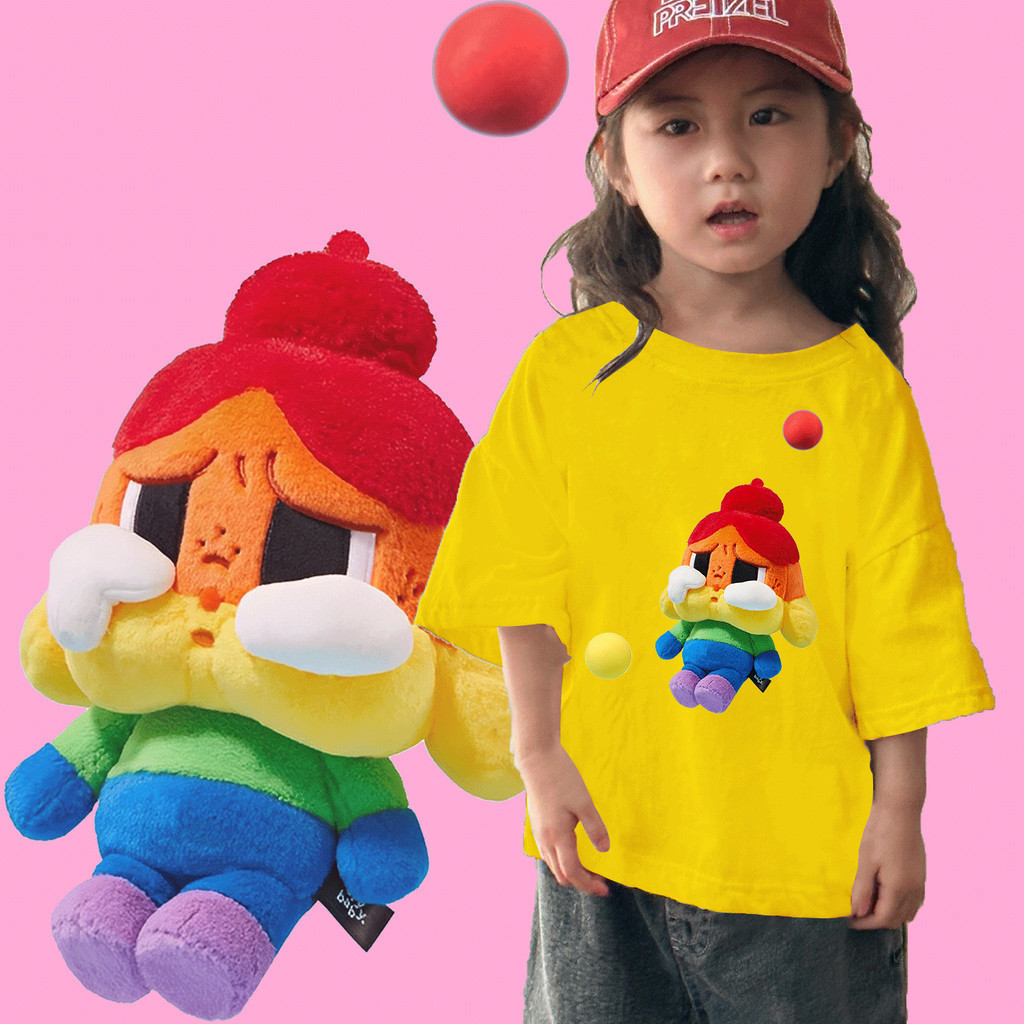 🤟✨ 【เสื้อยืดใหม่】🤗8 สี🤗จัดส่งเดี๋ยวนี้! CRY BABY POP MART🌈 LGBT 🌈เสื้อยืดเด็ก u111 100-150 ซม ✨