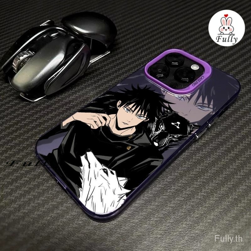 เคสโทรศัพท์มือถือแบบแข็ง ผิวด้าน กันกระแทก ลายอนิเมะเด็กผู้ชายสุดเท่ สีดํา สําหรับ iPhone 15promax14 7plus 13 12 8plus X XS XR 11promax 12pro 13pro 14plus