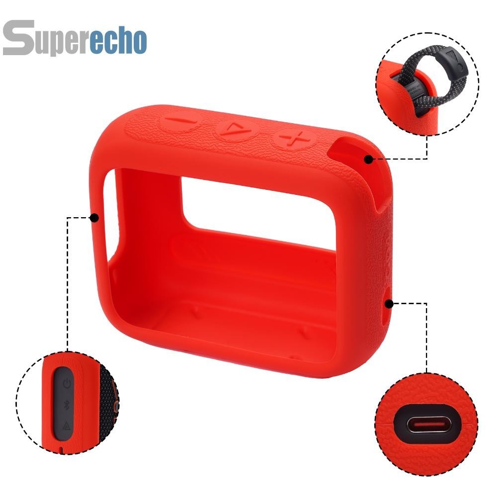 เคสซิลิโคนลําโพงป ้ องกันรอยขีดข ่ วนพร ้ อมคาราบิเนอร ์ สําหรับ JBL GO 4 [suprecho.th ]