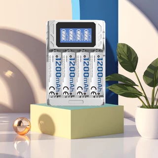 Yonii ถ่านชาร์จ AA AAA เครื่องชาร์จถ่าน 4 ช่อง พร้อมจอ LCD ชาร์จ Type-C รองรับ Ni-MH/Ni-Cd 1 บาท