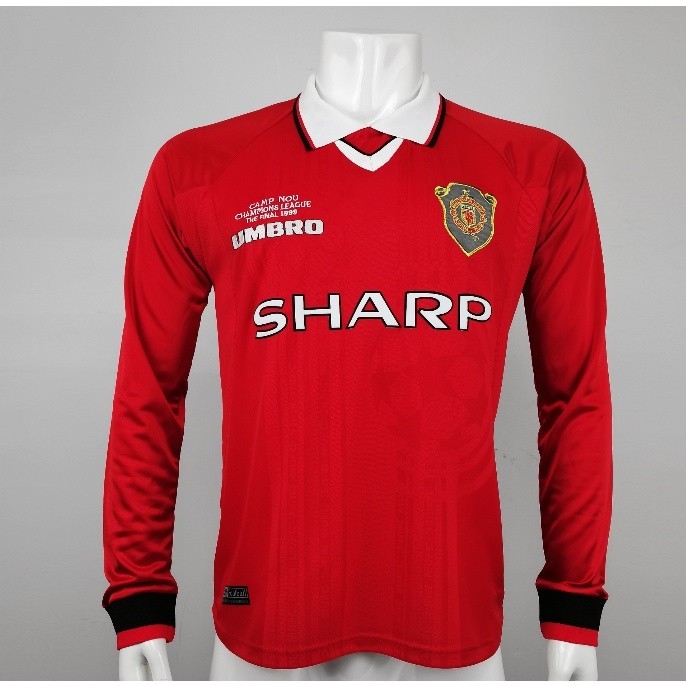 Retro 1999 Manchester United Home เสื ้ อฟุตบอลคุณภาพสูง AAA +