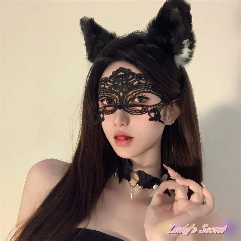 cosplay หน้ากากลูกไม้สีดำแฟนซี, หน้ากากปิดตาลูกไม้สีดำ, งานแสดงสินค้า, หน้ากากปาร์ตี้ ส่งไวจากไทย1-3วันQQ74