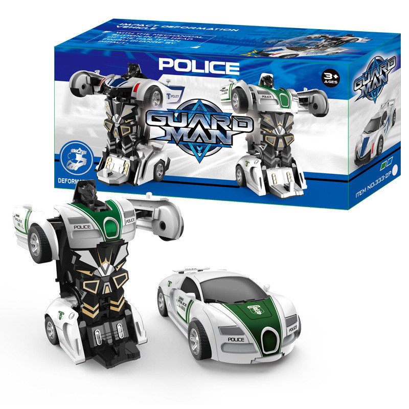 One-key Deformation รถของเล่นหุ่นยนต์อัตโนมัติพลาสติกรุ่นรถตลกDiecasts Deformedของเล่นเด็กAmousingวันเกิดคริสต์มาสของขวัญ