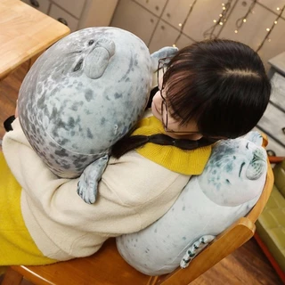 SWEE Seal ของเล่นตุ๊กตา, Soft Chubby Blob Seal หมอน, อินเทรนด์ขนาดใหญ่น่ารัก PP Cotton ตุ๊กตาสัตว์ตุ๊กตาของเล่นผู้ใหญ่