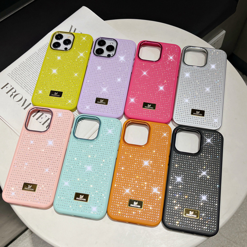 Caseing สําหรับ iPhone 15 Pro Max หรูหรา Swarovski กรณี Bling Rhinestone เพชรคริสตัลฝาครอบโทรศัพท์สําหรับ iPhone 14 13 12 11 Pro Max สําหรับ iPhone 14 PLUS 15 PLUS ผู้หญิงแฟชั่น