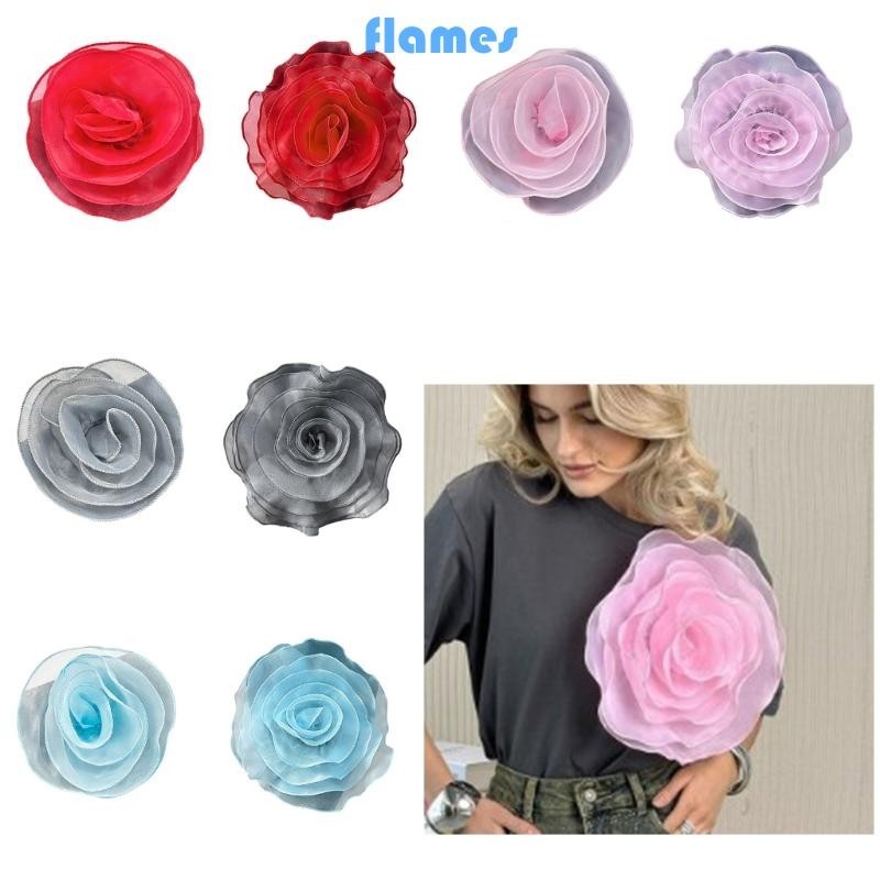 Fl 3D Rose ดอกไม้เข็มกลัดสําหรับผู้หญิงหลายดอกไม้ Lapel Pin แนวโน้มเครื่องประดับเสื้อความปลอดภัย Pin งานแต่งงานเข็มกลัด
